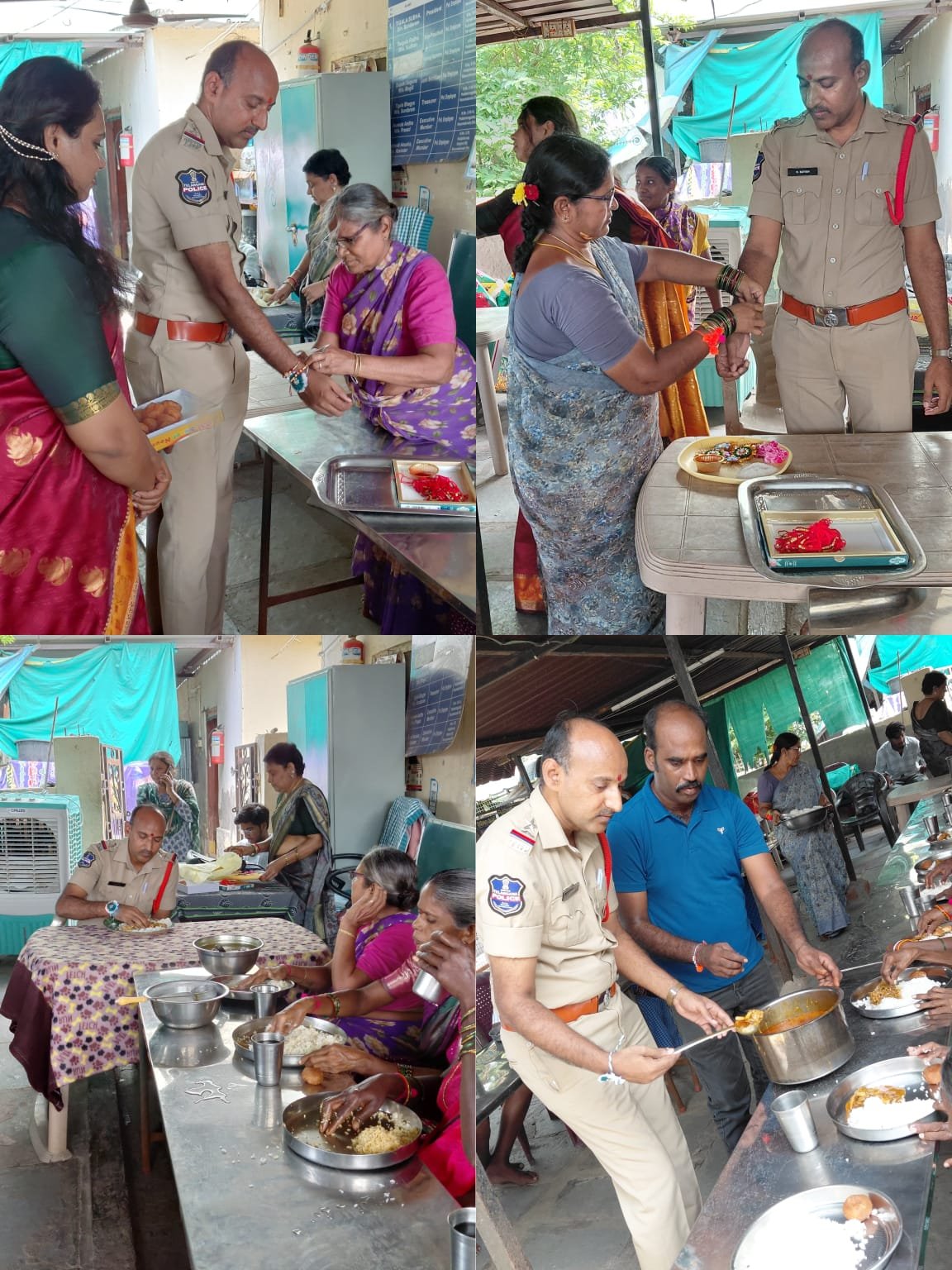 రాఖీ పండుగ సందర్భంగా స్వయంకృషి వృద్ధాశ్రమంలో అన్నదానం వృద్ధులతో రాఖీ పండుగ జరుపుకున్న హన్మకొండ సబ్‌-ఇన్‌స్పెక్టర్ కె. సతీష్